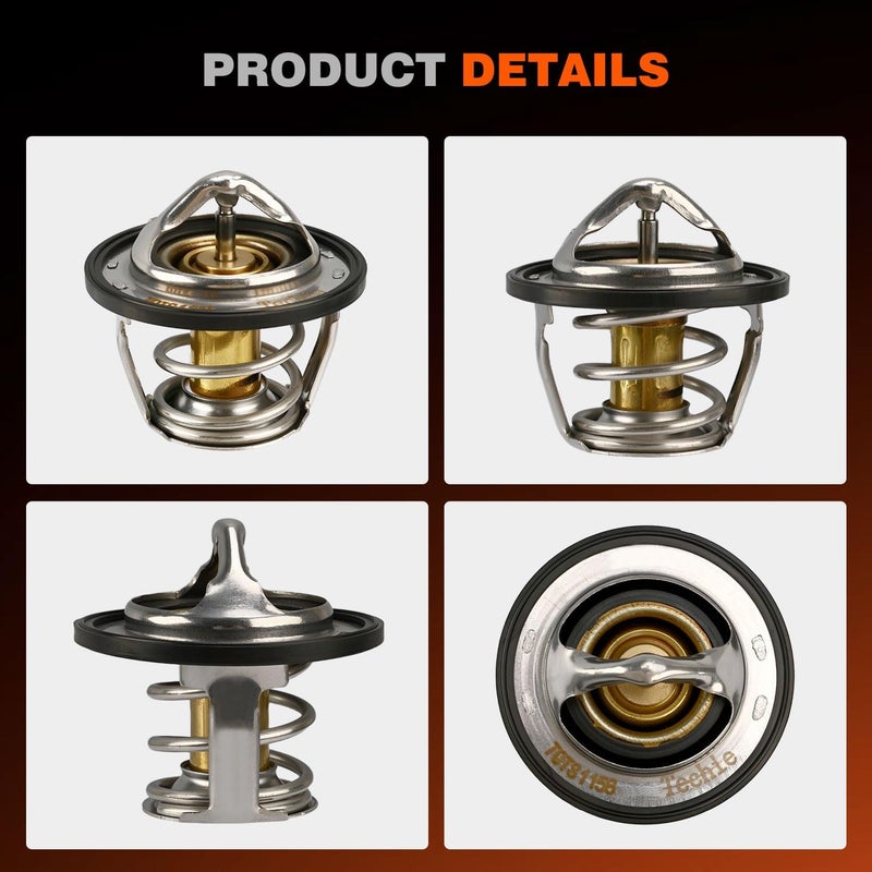 Techie Engine Thermostat 131-158 12622410 Compatible with GMC Terrain 2010-2017,for Chevy Captiva Sport,Cavalier,Equinox,for Saturn 2007-2009 Aura,for Saab 9-3 2005-2007,for Buick Regal 2011-2017 - Image 2